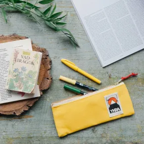 Cotton Canvas Pencil Case - Yellow