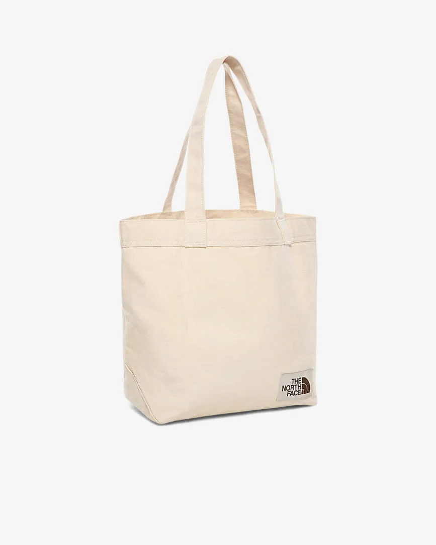 COTTON TOTE - CREAM/BROWN