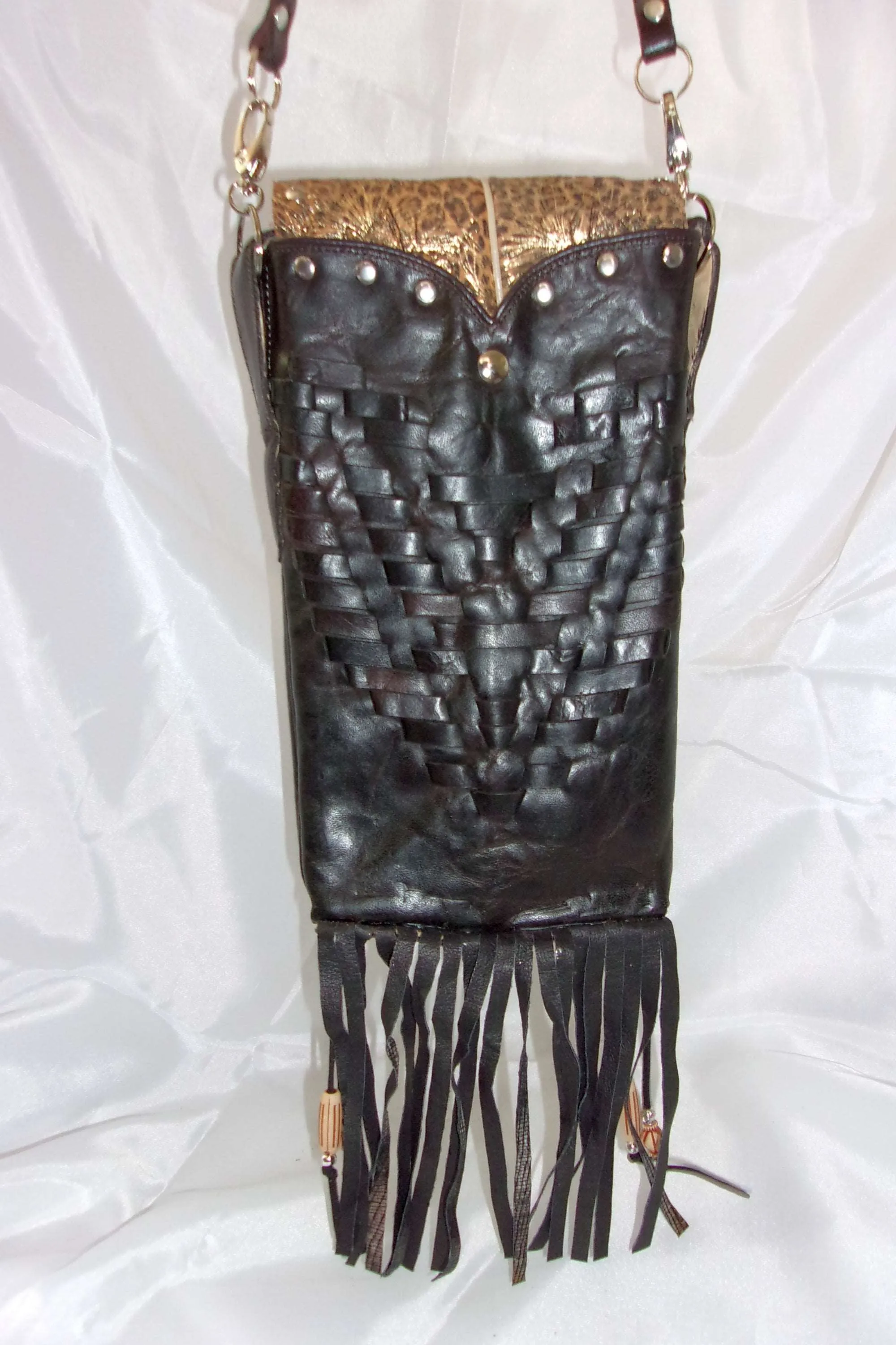 Cowboy Boot Crossbody Fringe Hipster Bag HP614