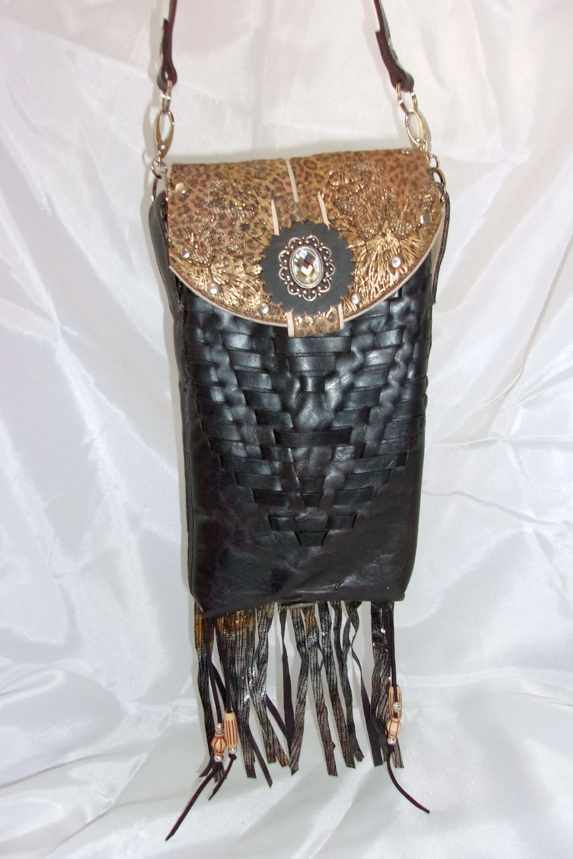 Cowboy Boot Crossbody Fringe Hipster Bag HP614