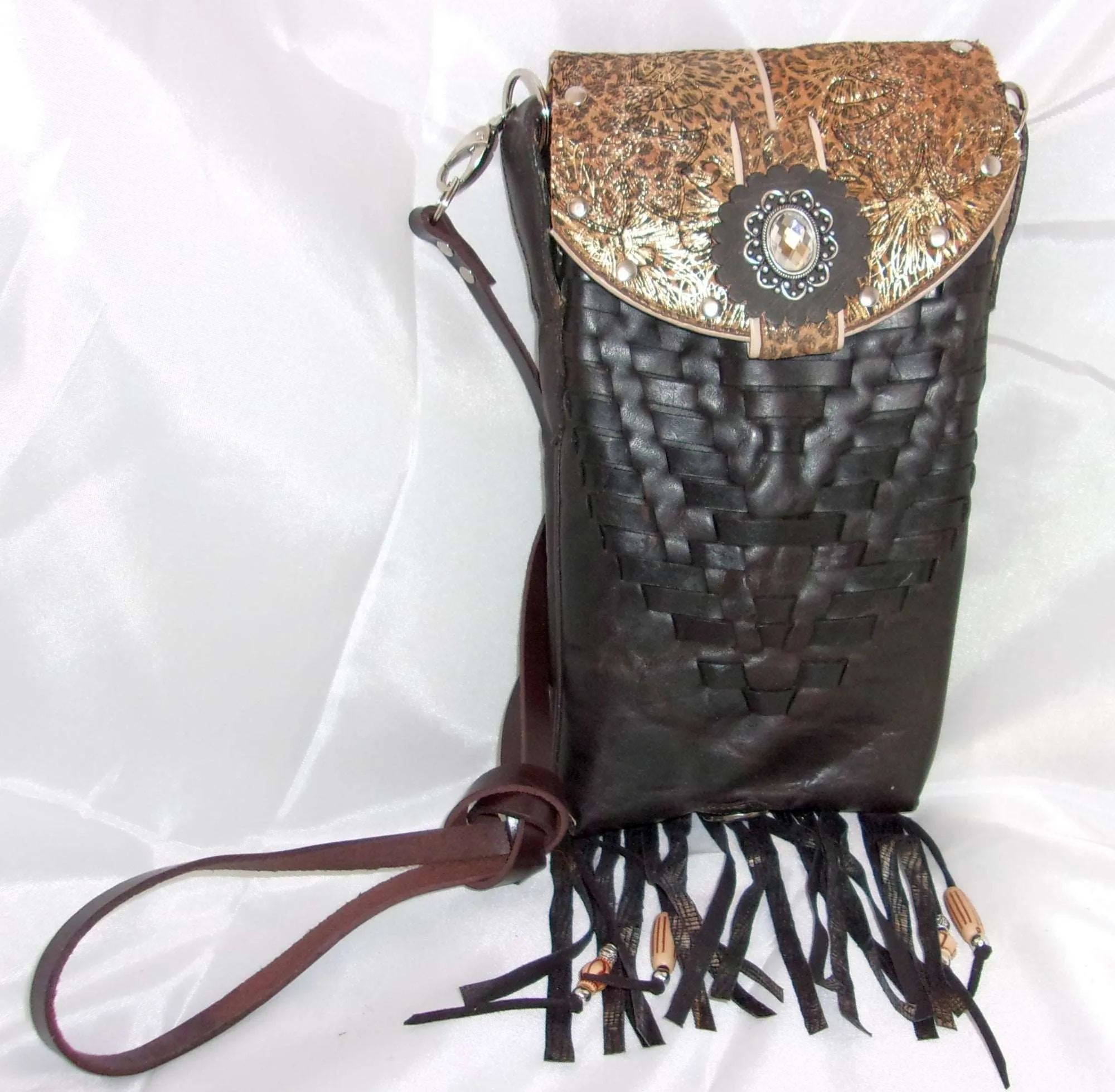 Cowboy Boot Crossbody Fringe Hipster Bag HP614