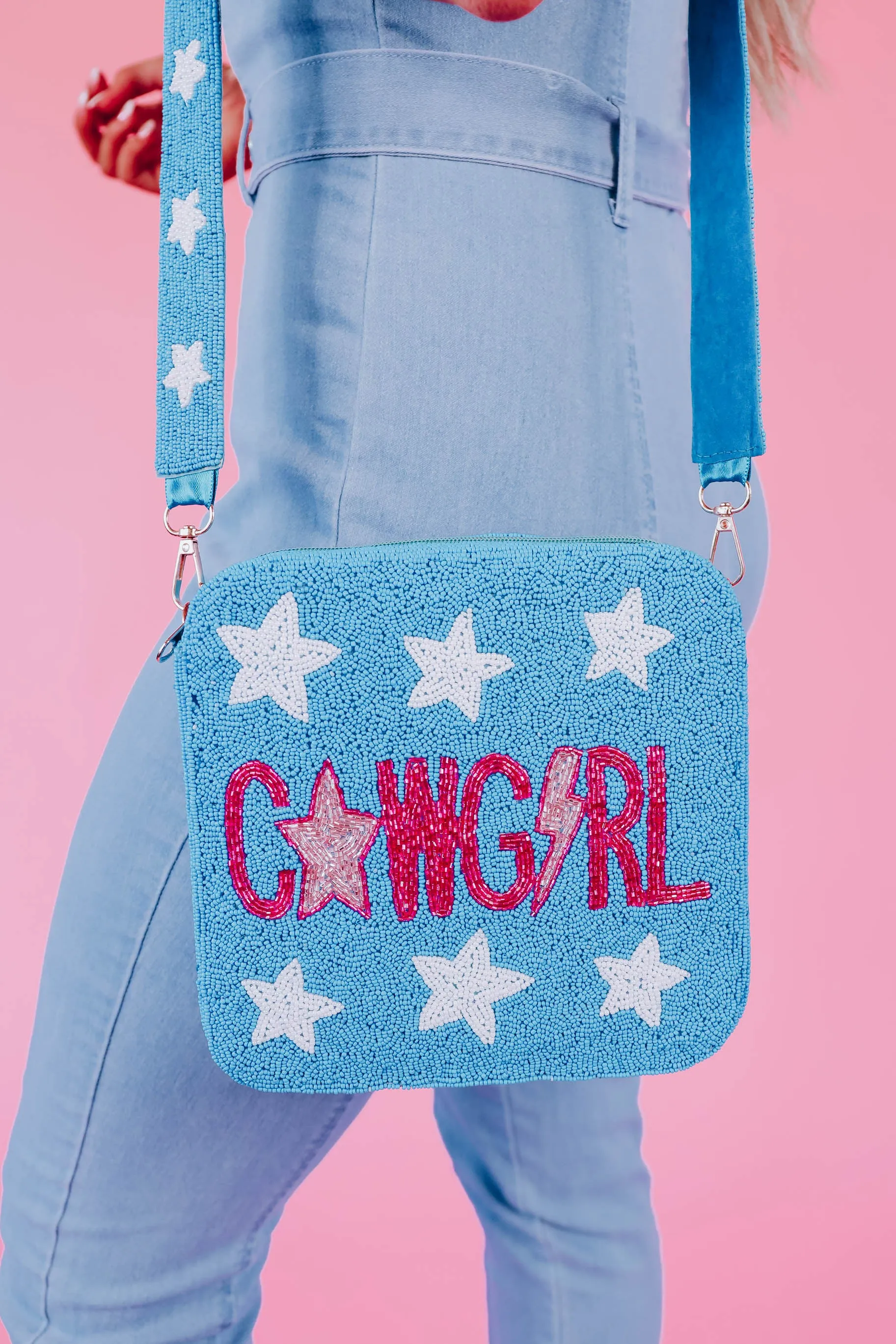 Cowgirl Stars Beaded Bag