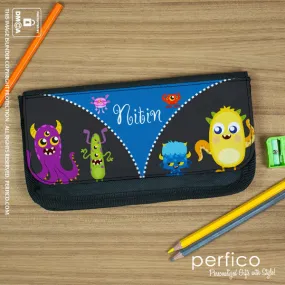 Cute and Lil Monsters IV © Personalized Pencil Case.