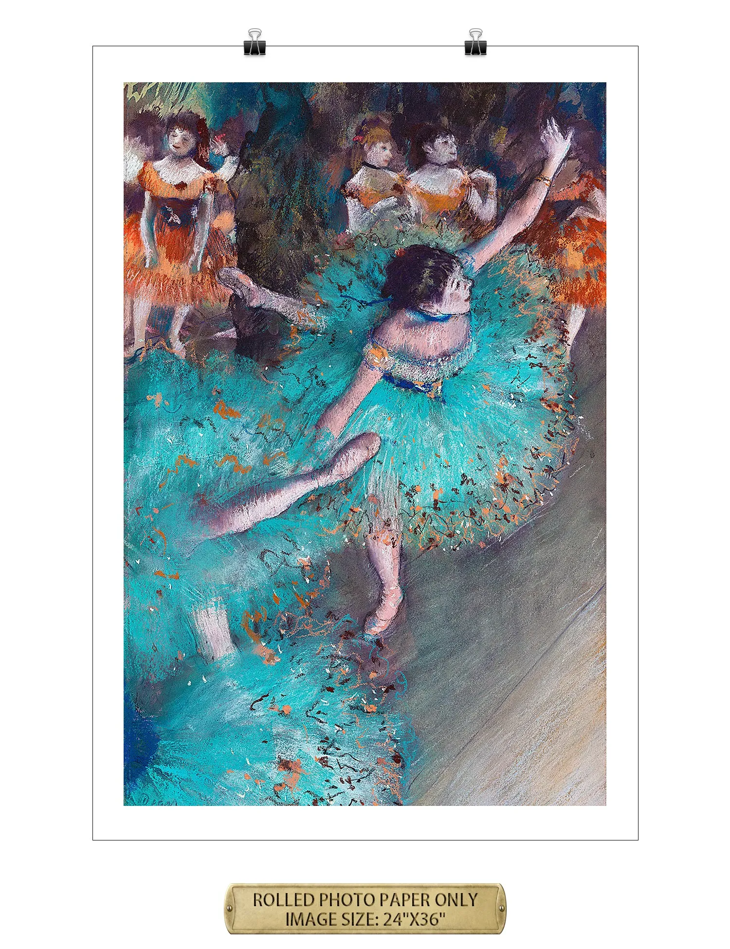 Dancer in Green by Edgar Degas.