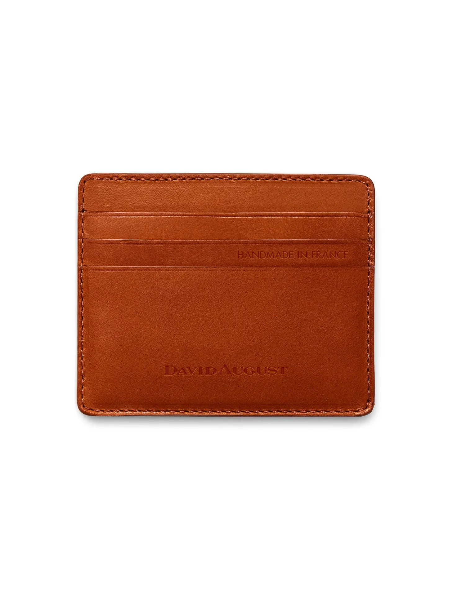 David August Luxury Genuine Vintage Calfskin Leather Card Case