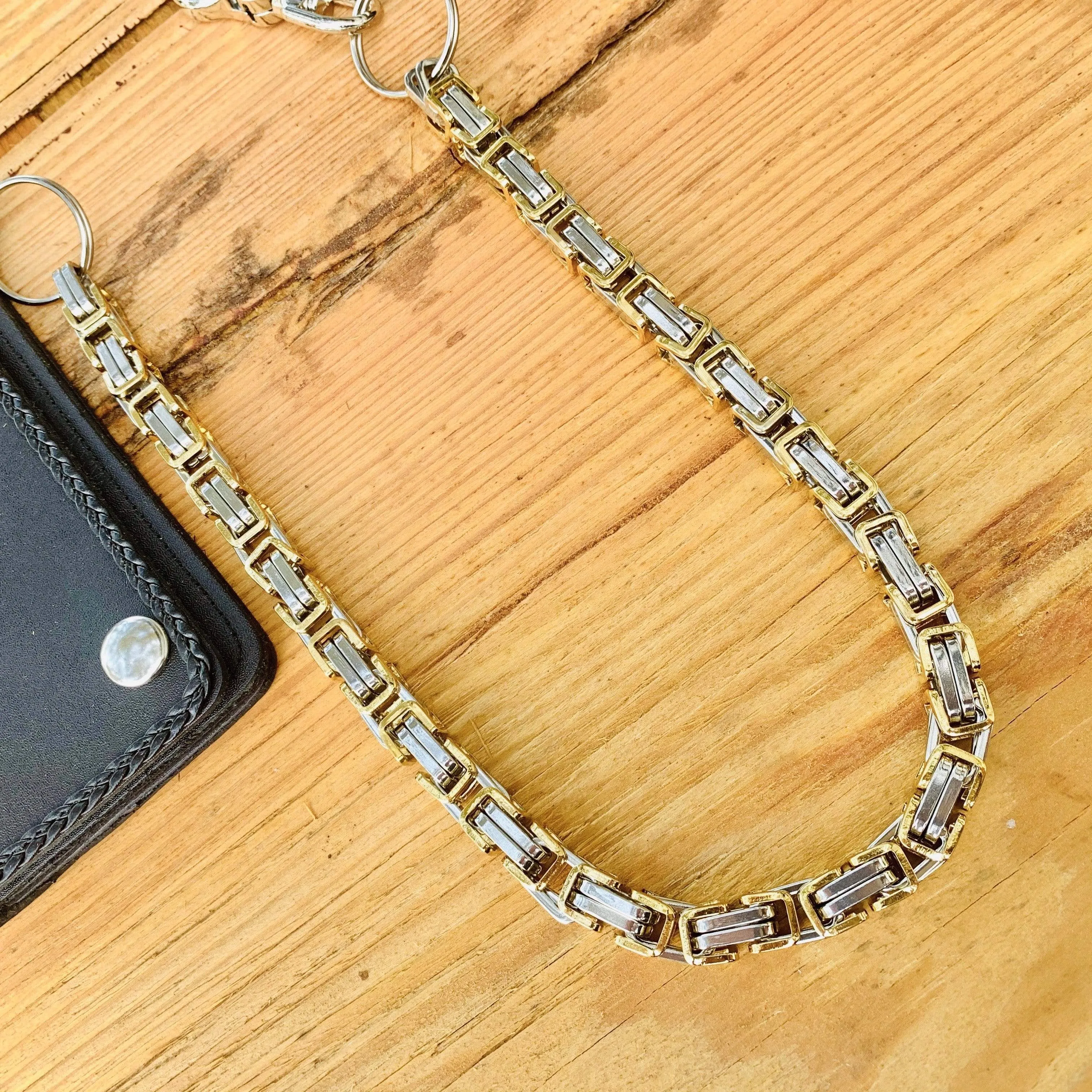 Daytona - Gold & Silver - Wallet Chain Heritage - 1/2 inch wide CLEARANCE