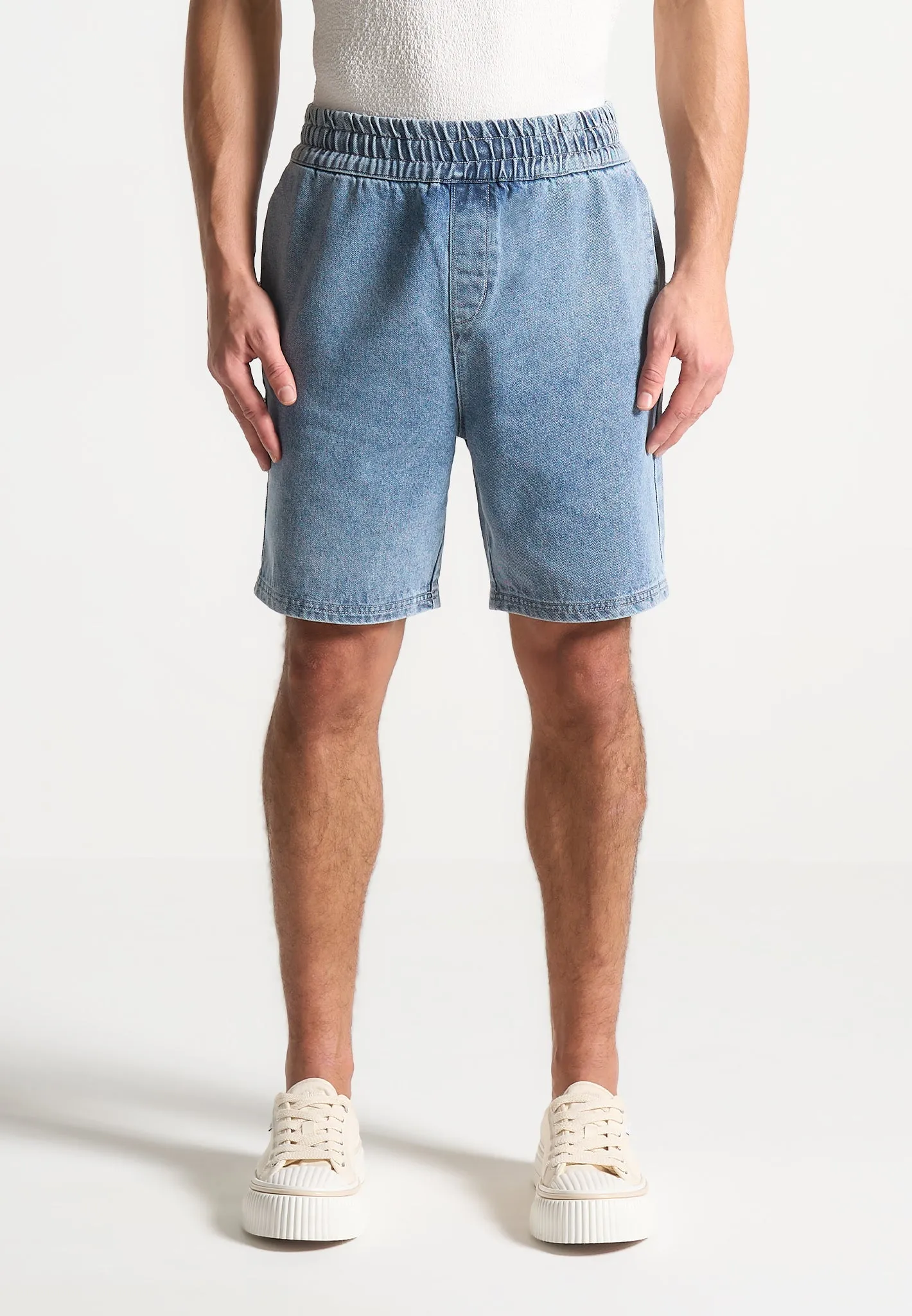 Denim Shorts - Mid Blue