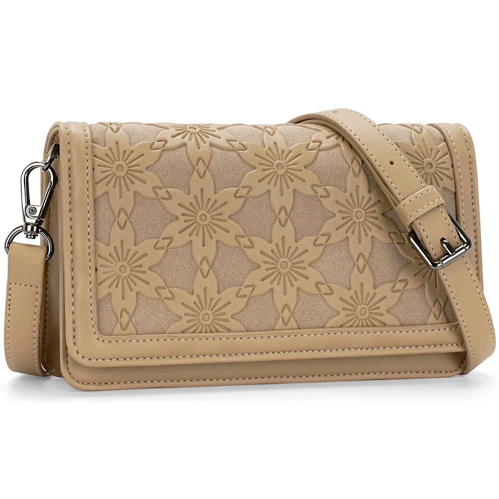 Designer Embossed Crossbody Bags for Women Vegan Leather Purses Small Shoulder Handbags - 1865