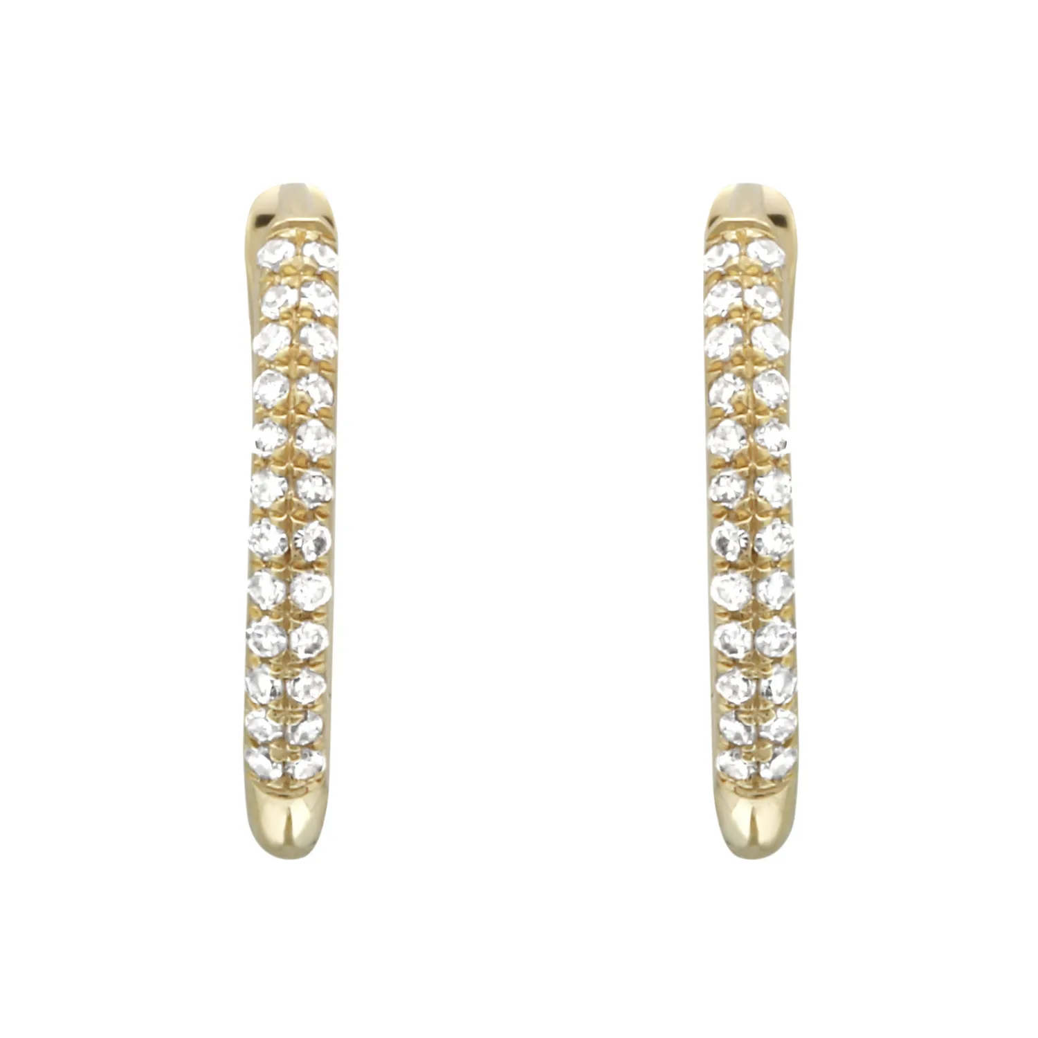 Diamond Tube Hoop Earrings