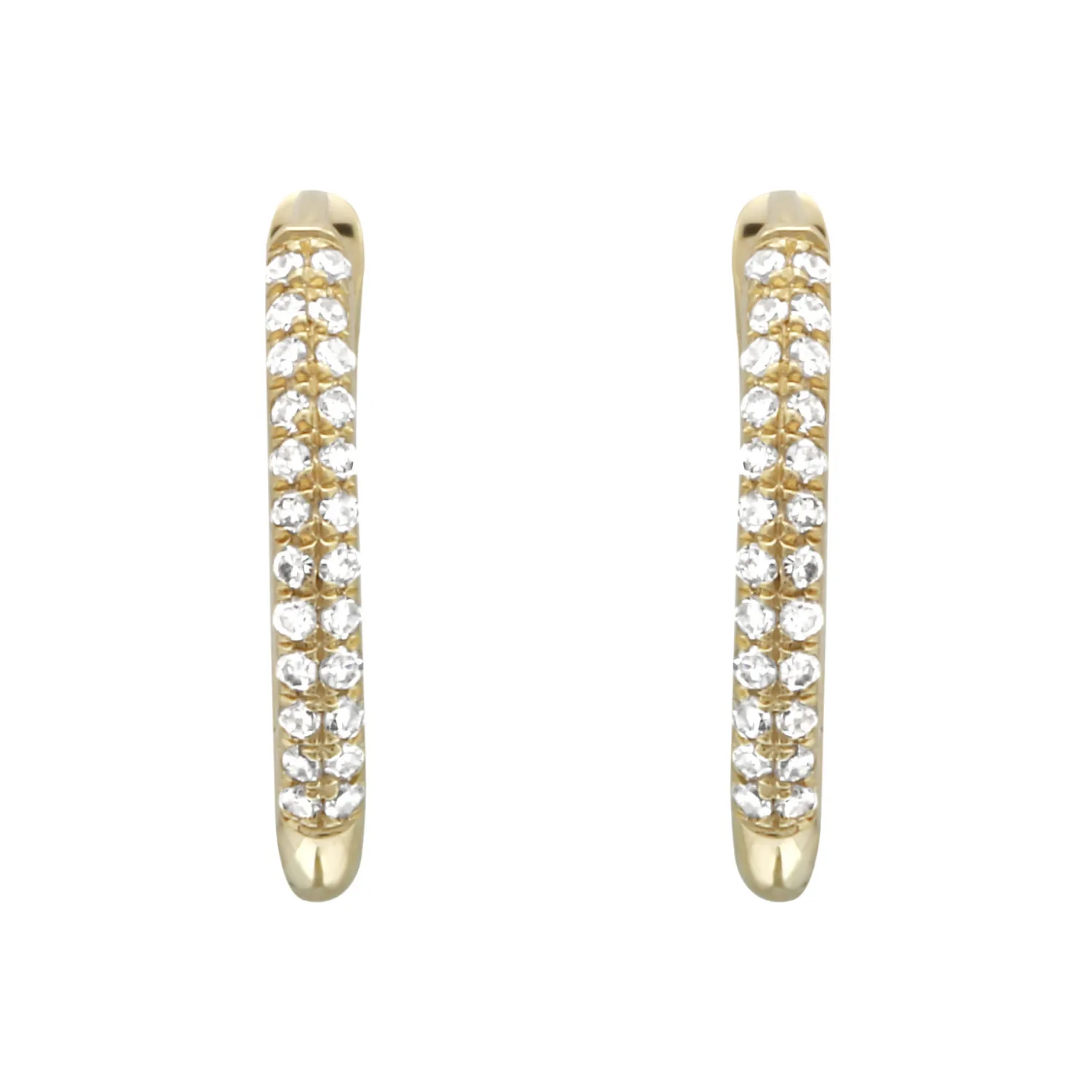 Diamond Tube Hoop Earrings