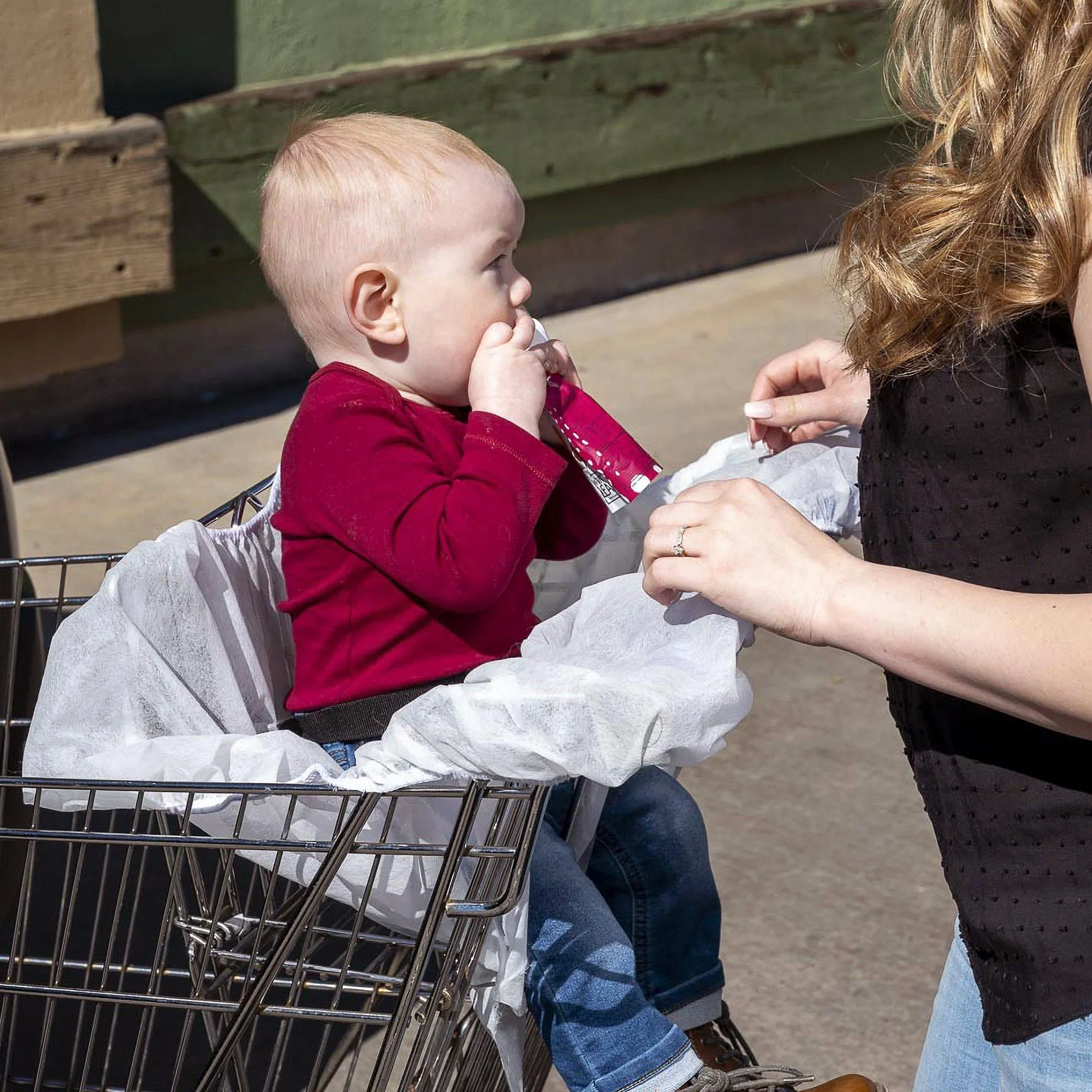 Disposable Shopping Cart Covers, 5 Pack