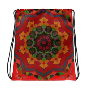 Drawstring bag - Mandala Multicolor Red