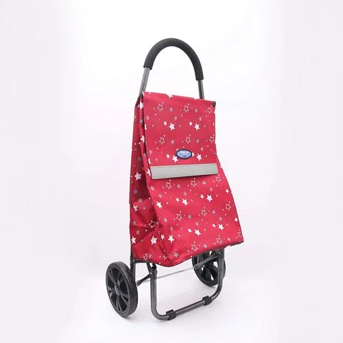 Eagle London Multicoloured Stars Print Lightweight 2 Wheel Shopping Trolley