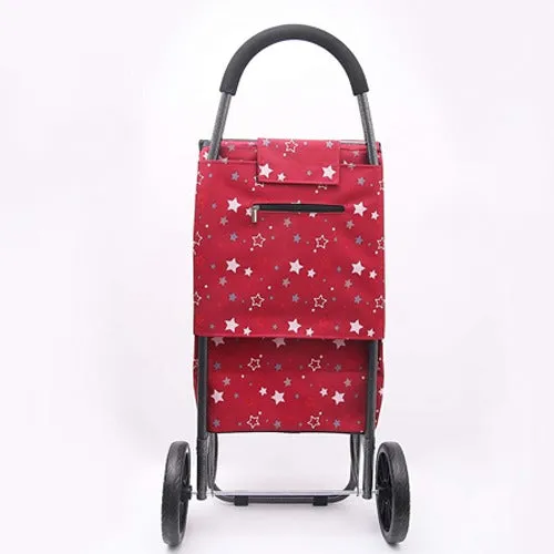 Eagle London Multicoloured Stars Print Lightweight 2 Wheel Shopping Trolley