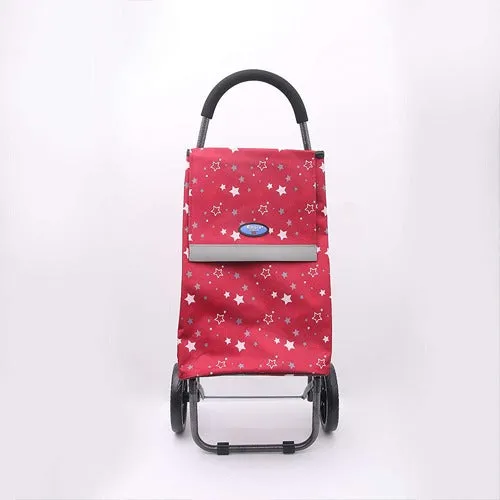 Eagle London Multicoloured Stars Print Lightweight 2 Wheel Shopping Trolley