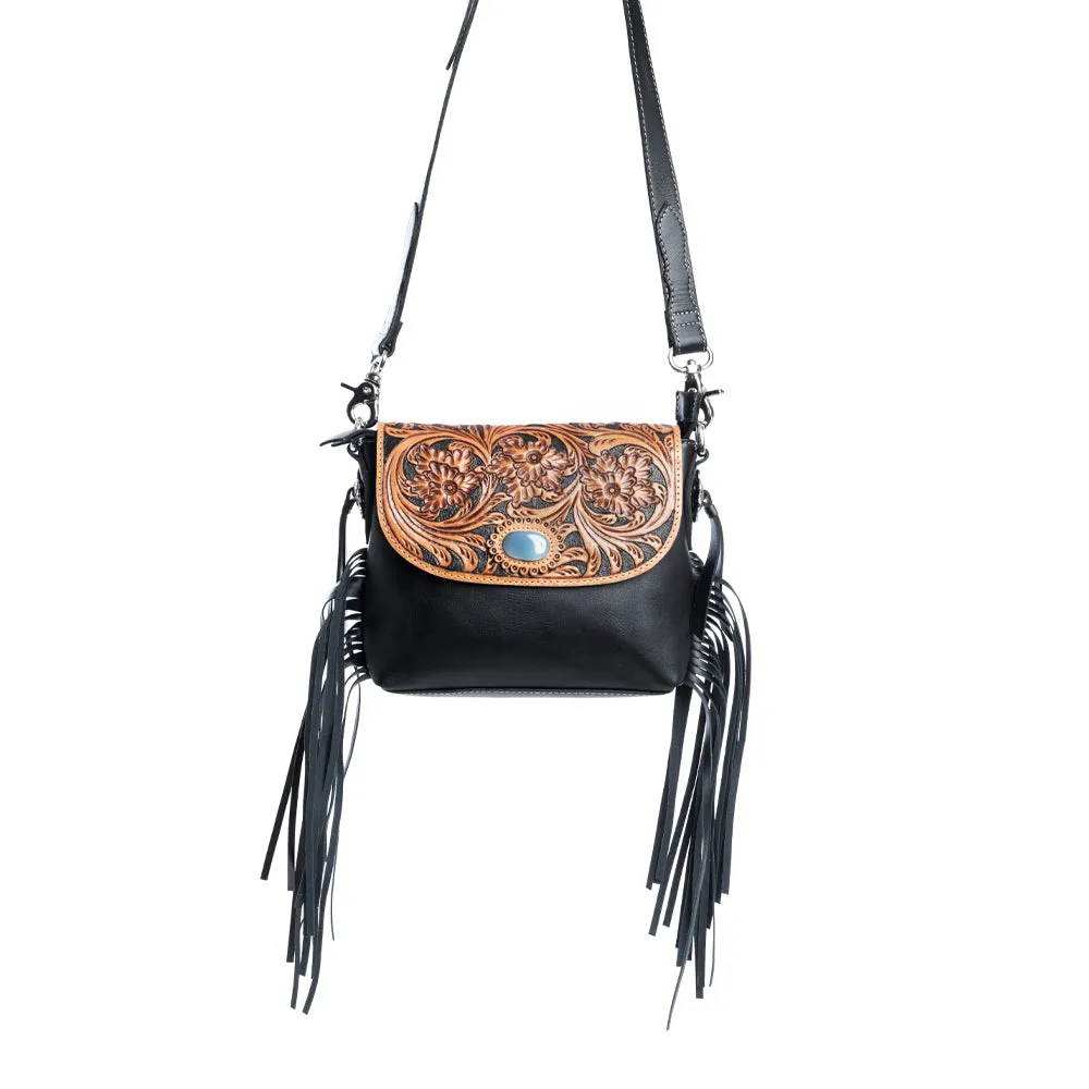 Ebony Delight Hand-Tooled Bag