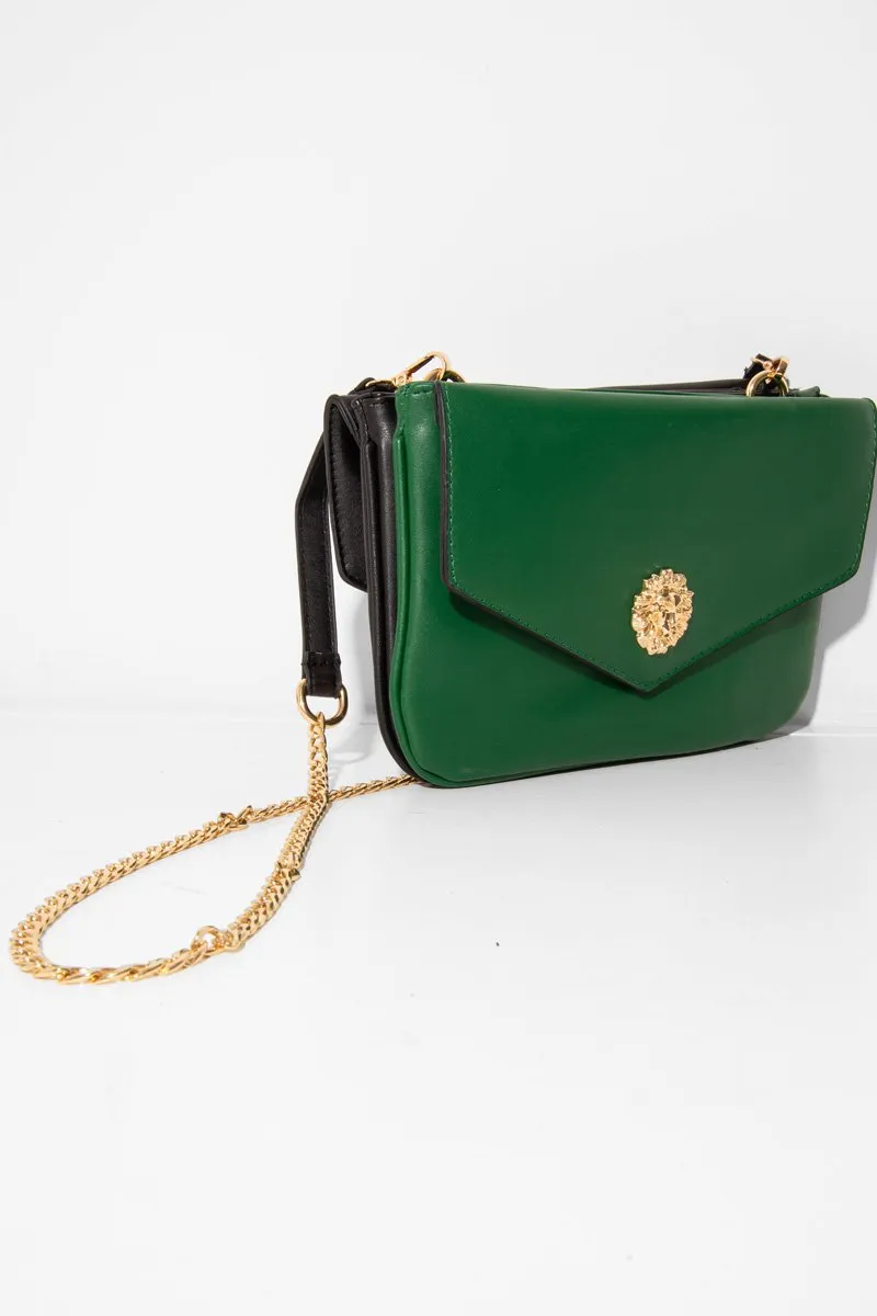 Emerald Black Double Sided Clutch Bag - Jeyda