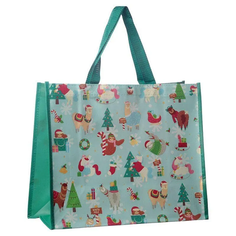 Festive Christmas Animals Shopping Bag Design Durable Reusable Shopping Bag