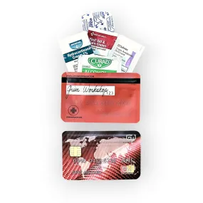 First Aid Stash Card: Credit Card Size Waterproof EDC Wallet Pouch