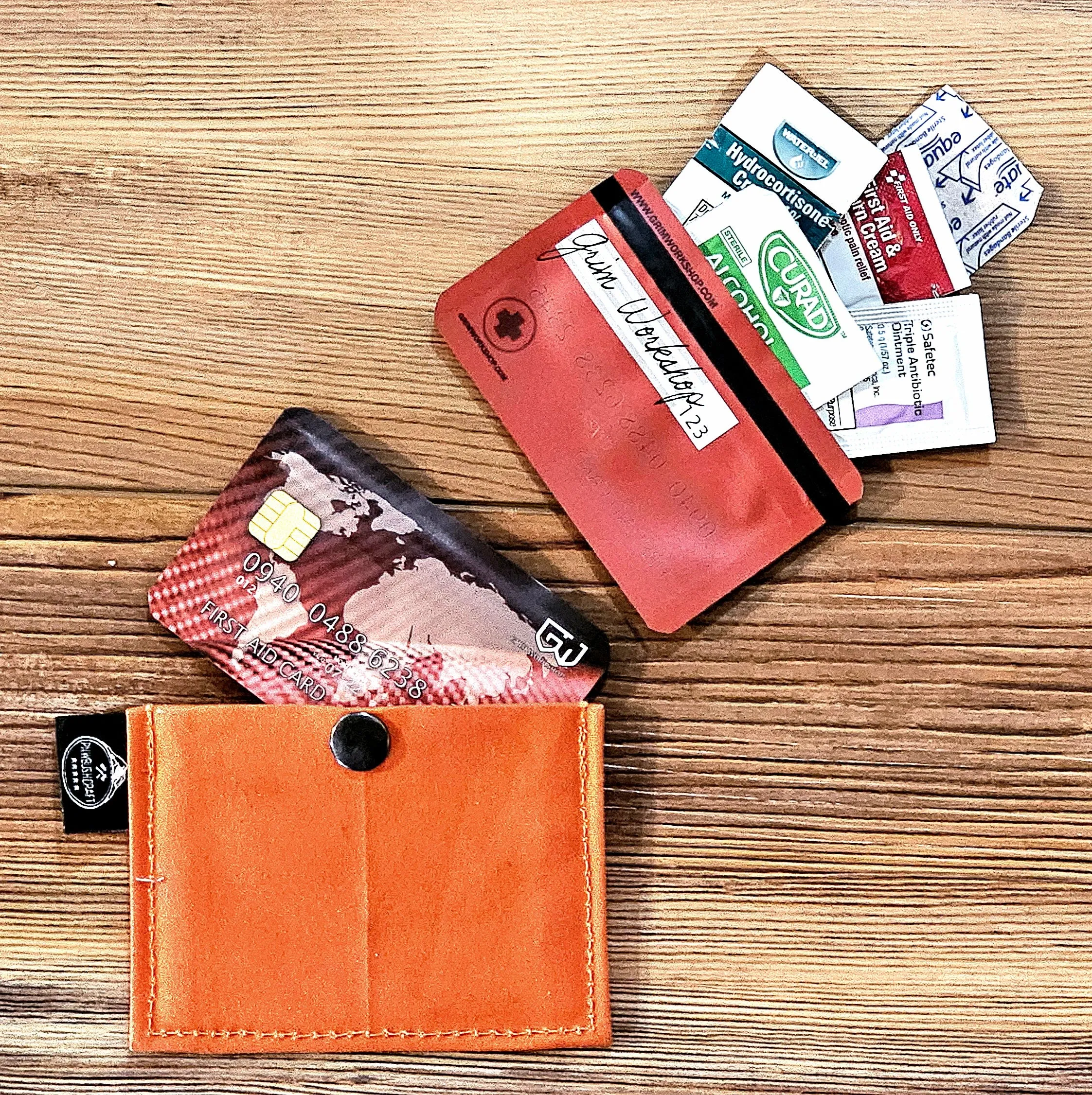 First Aid Stash Card: Credit Card Size Waterproof EDC Wallet Pouch