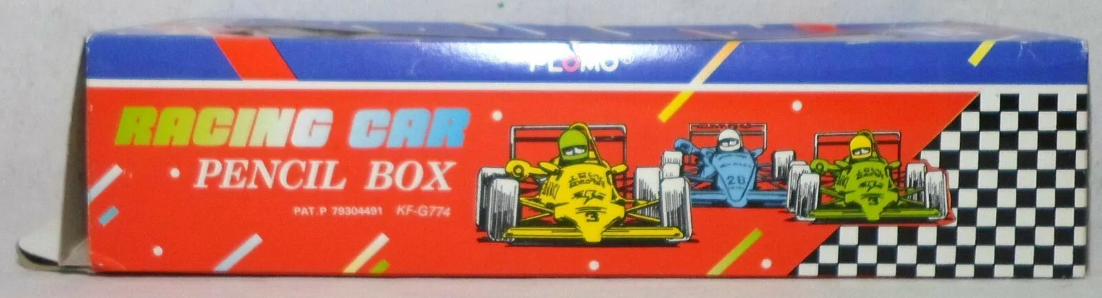 Flomo Retro Race Car Mechanical Pencil Case Vintage Blue Racing Stationary Box