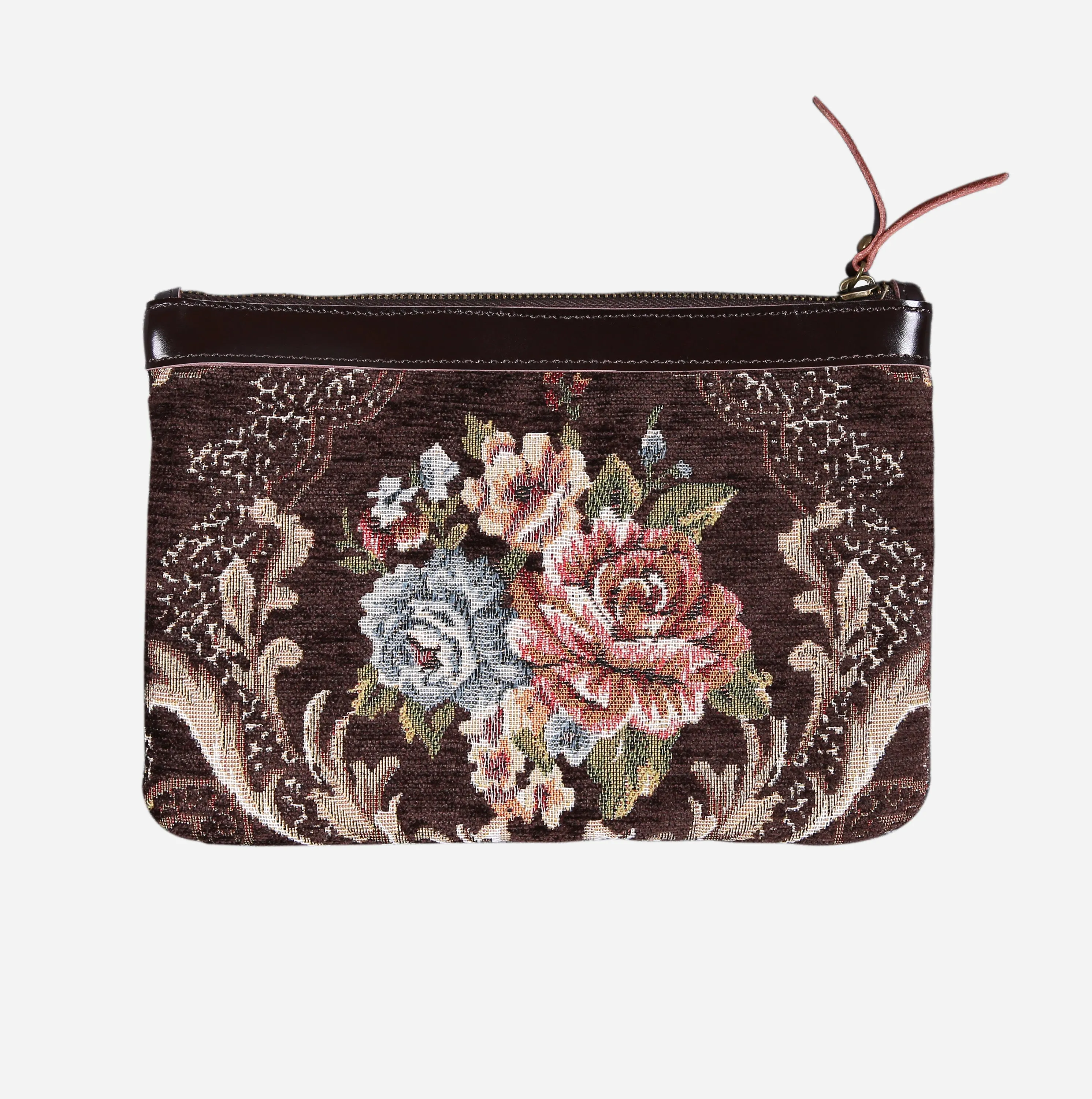 Floral Coffee Wristlet Clutch