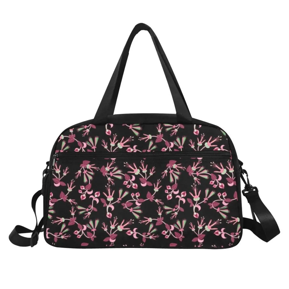 Floral Green Black Fitness Handbag