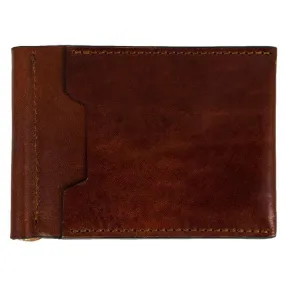 Full Grain Italian Leather Money Clip Wallet - Tom Jones