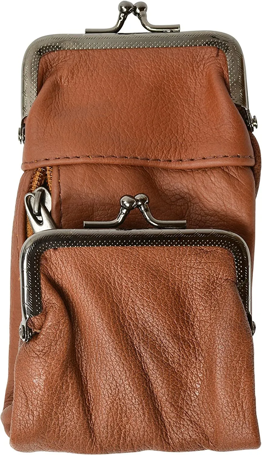 Genuine Leather Cigarette and Lighter Case with Twist Clasp by Marshal