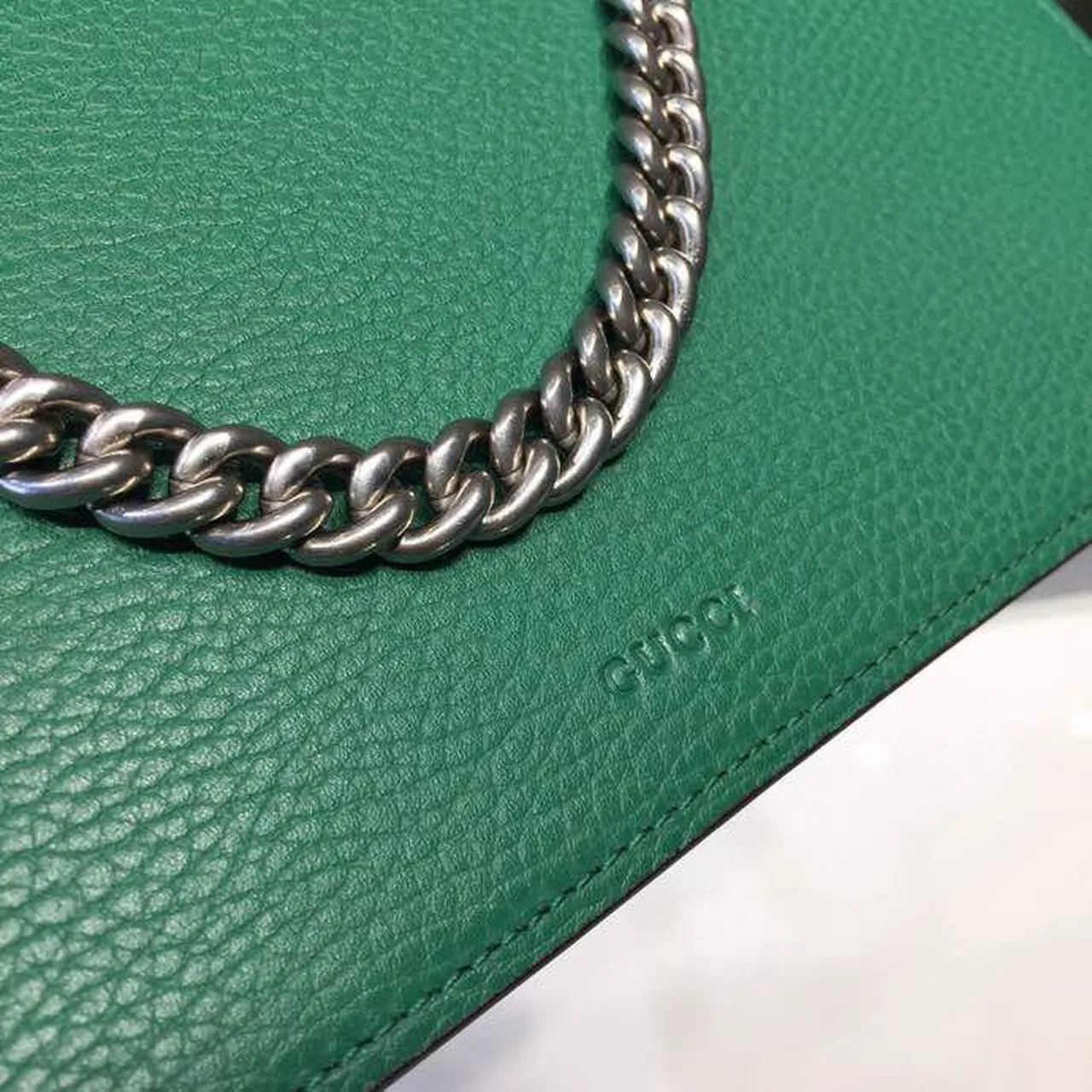 gg Dionysus Shoulder Bag Emerald Green Metal-Free Tanned For Women 11in/28cm gg 400249 CAOGX 3120