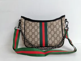 GG Red Green Stripe Neoprene Crossbody