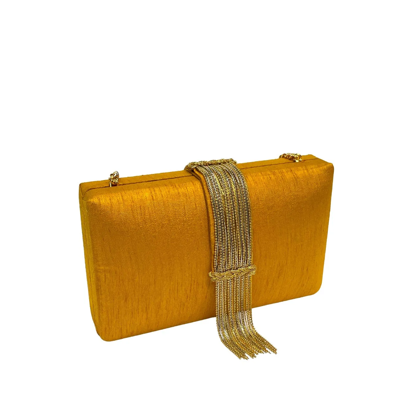 Gold Fringe Clutch