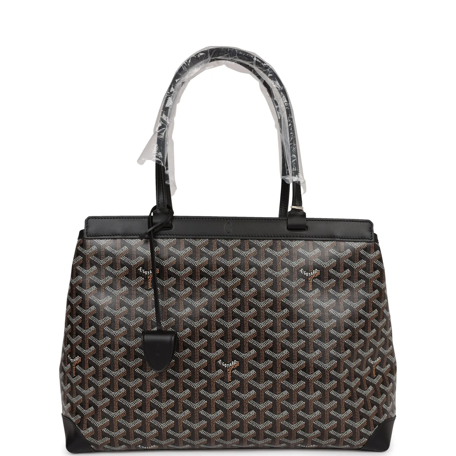 Goyard Goyardine Black Bellechasse PM Bag Palladium Hardware