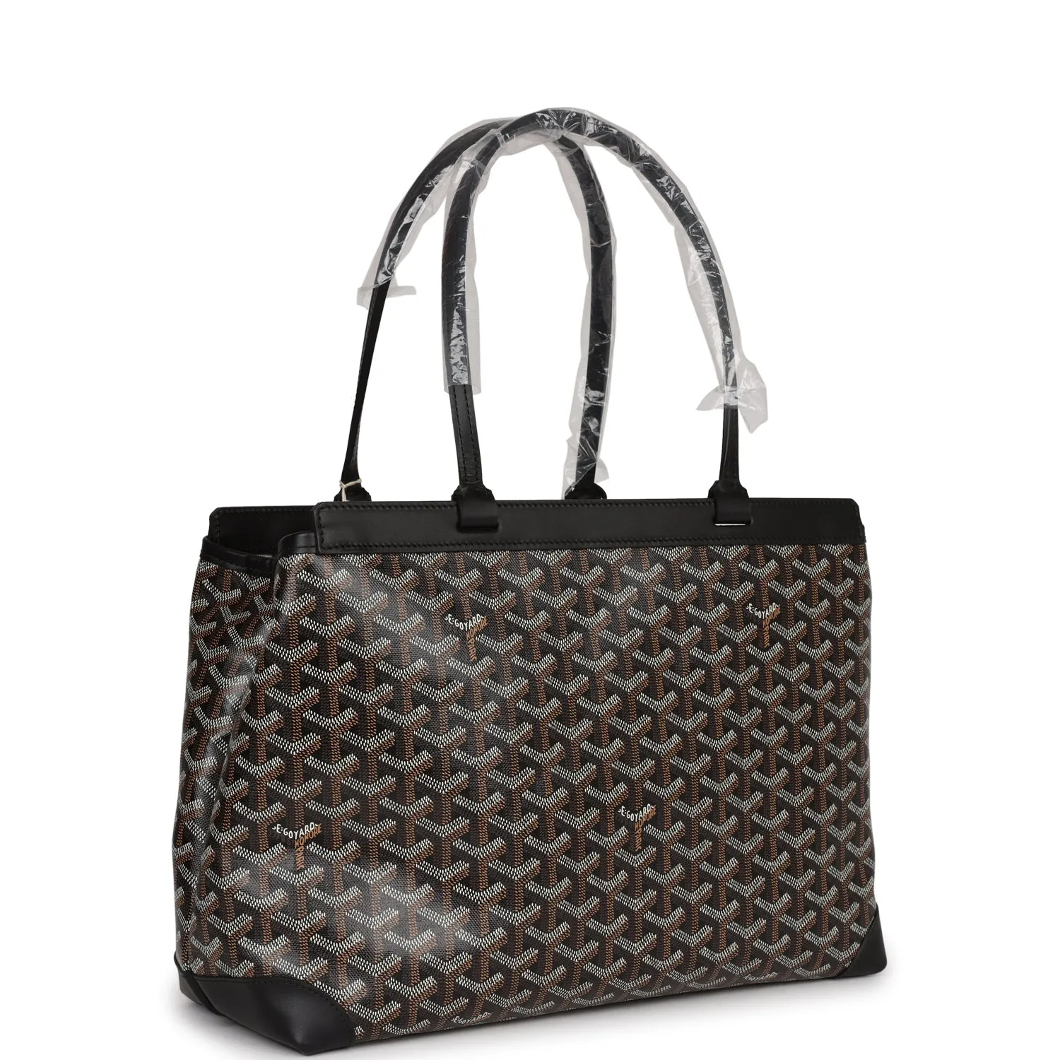 Goyard Goyardine Black Bellechasse PM Bag Palladium Hardware