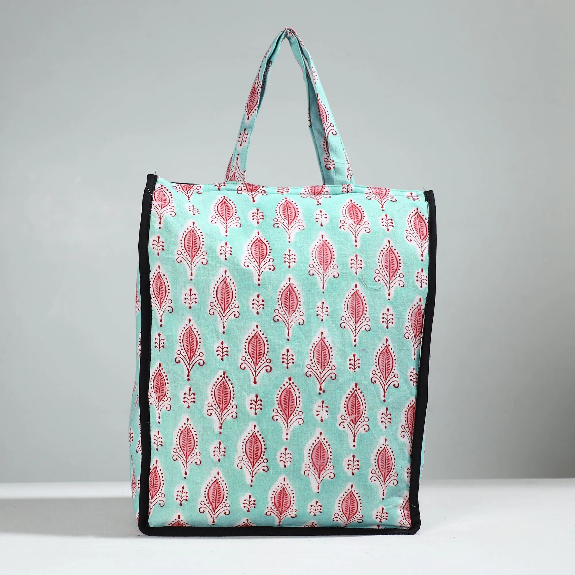 Green - Handcrafted Cotton Shopping Bag 12