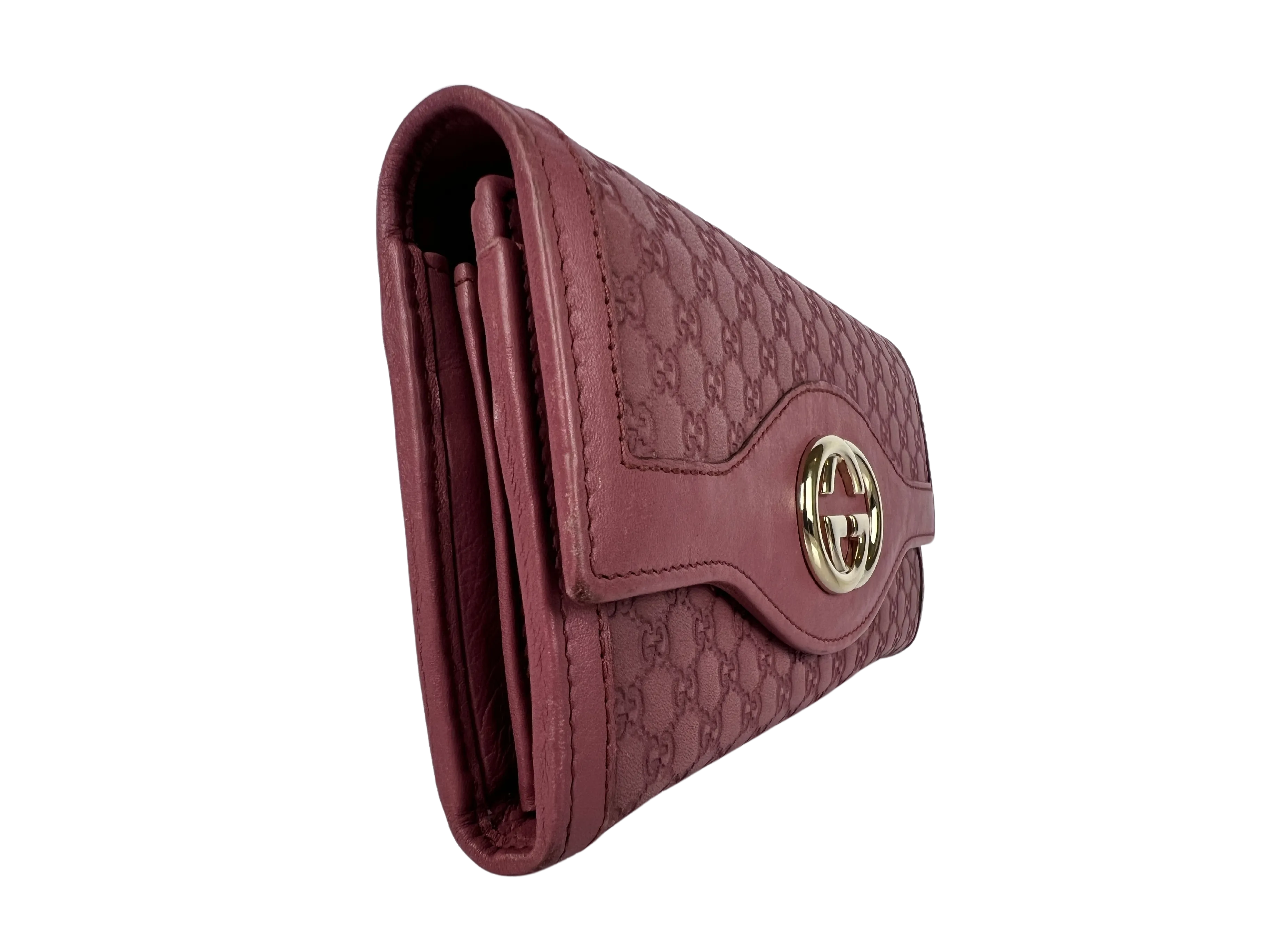 Gucci Microguccissima Sukey Continental Wallet Vintage Rose