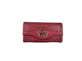 Gucci Microguccissima Sukey Continental Wallet Vintage Rose