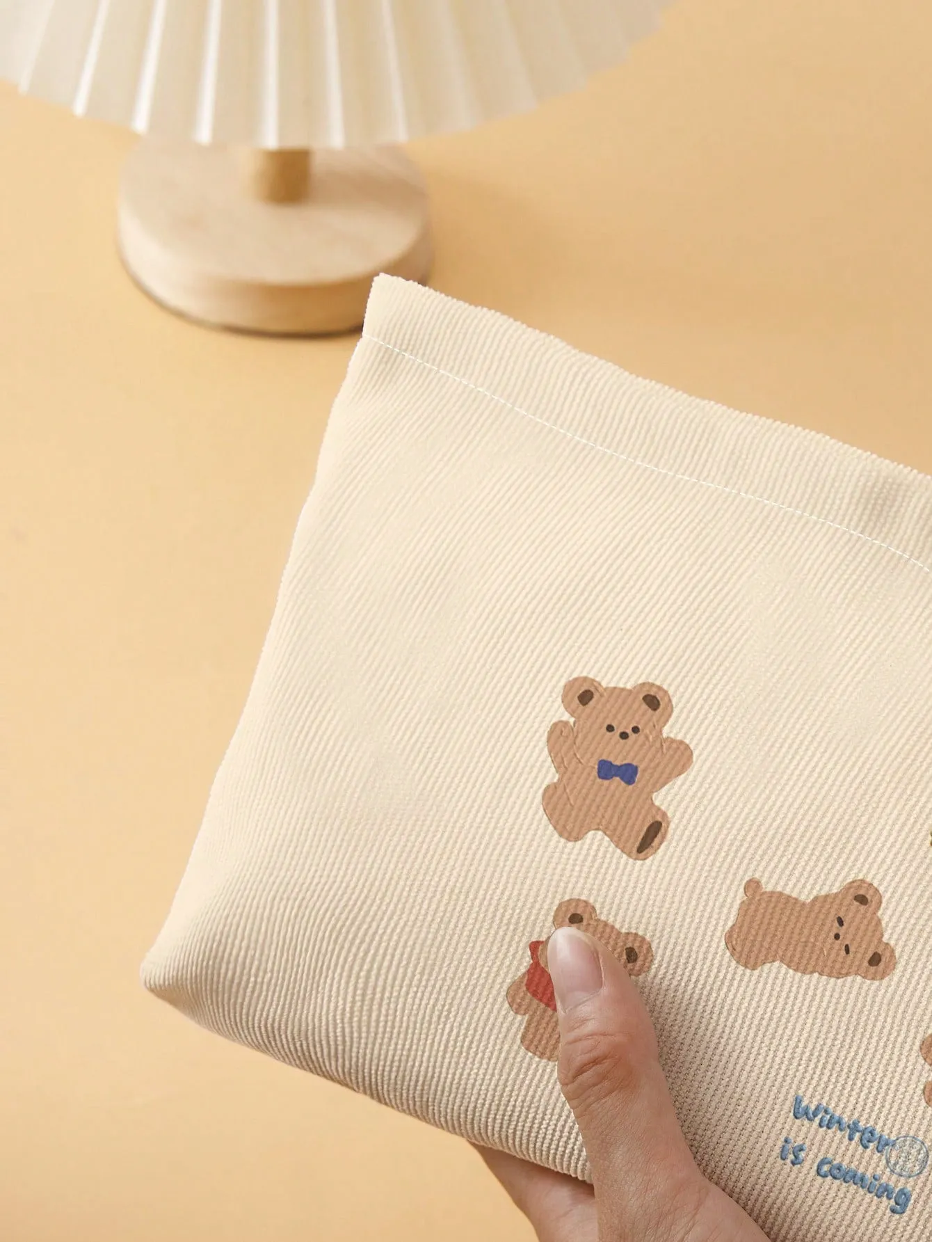 Happy Bear Makeup Bag Cosmetic Organizer Toiletries Bag Makeup Organizer Zip