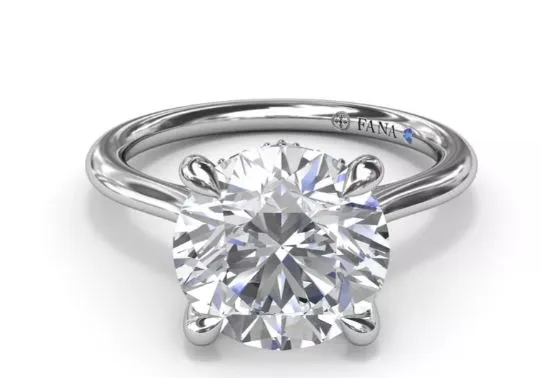 Hidden Halo Diamond Engagement Ring