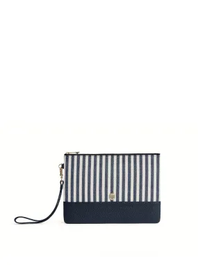 Highbury Clutch - Navy Stripe