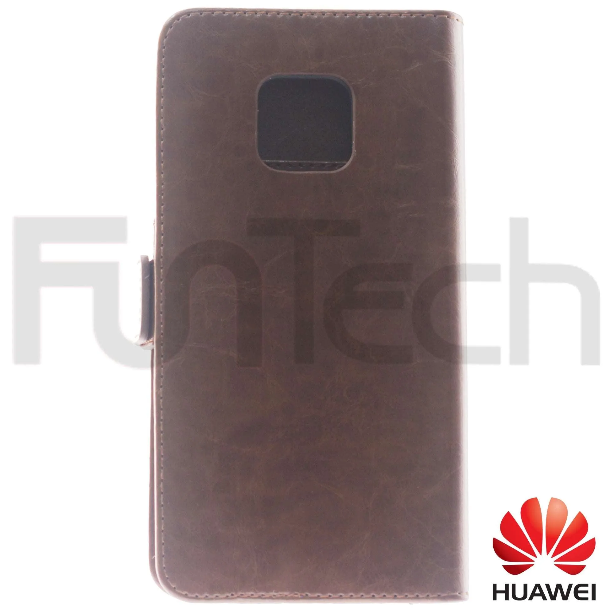 Huawei Mate 20 Pro, Leather Wallet Case, Color Brown,