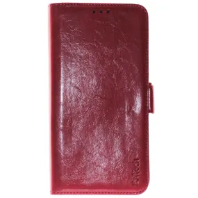 Huawei Mate 20 Pro, Leather Wallet Case, Color Red,