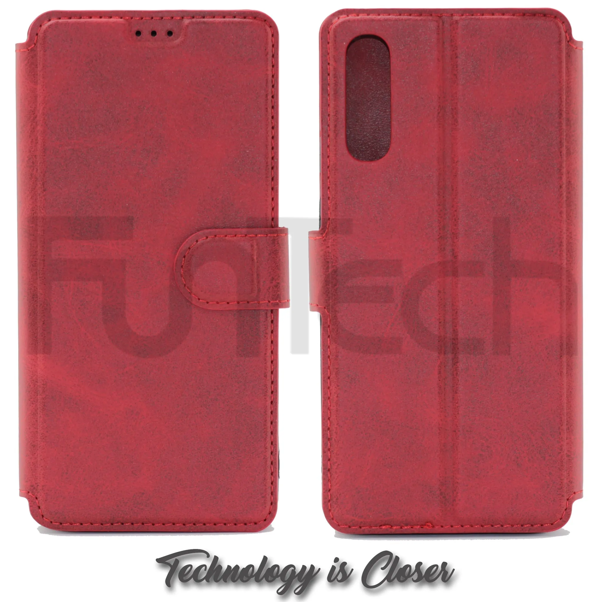 Huawei P20 Pro 2017 Leather Wallet Case Red