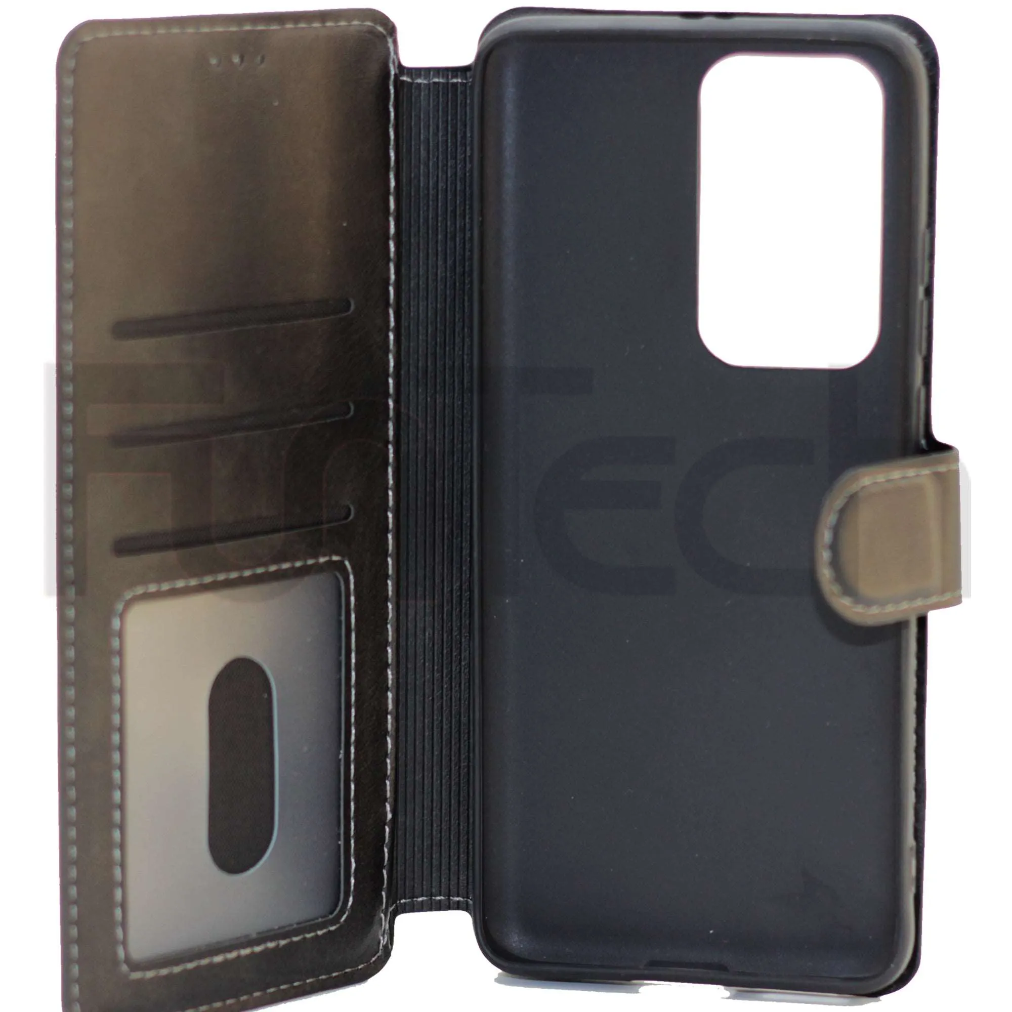 Huawei P40 Pro, Leather Wallet Case, Color Black,