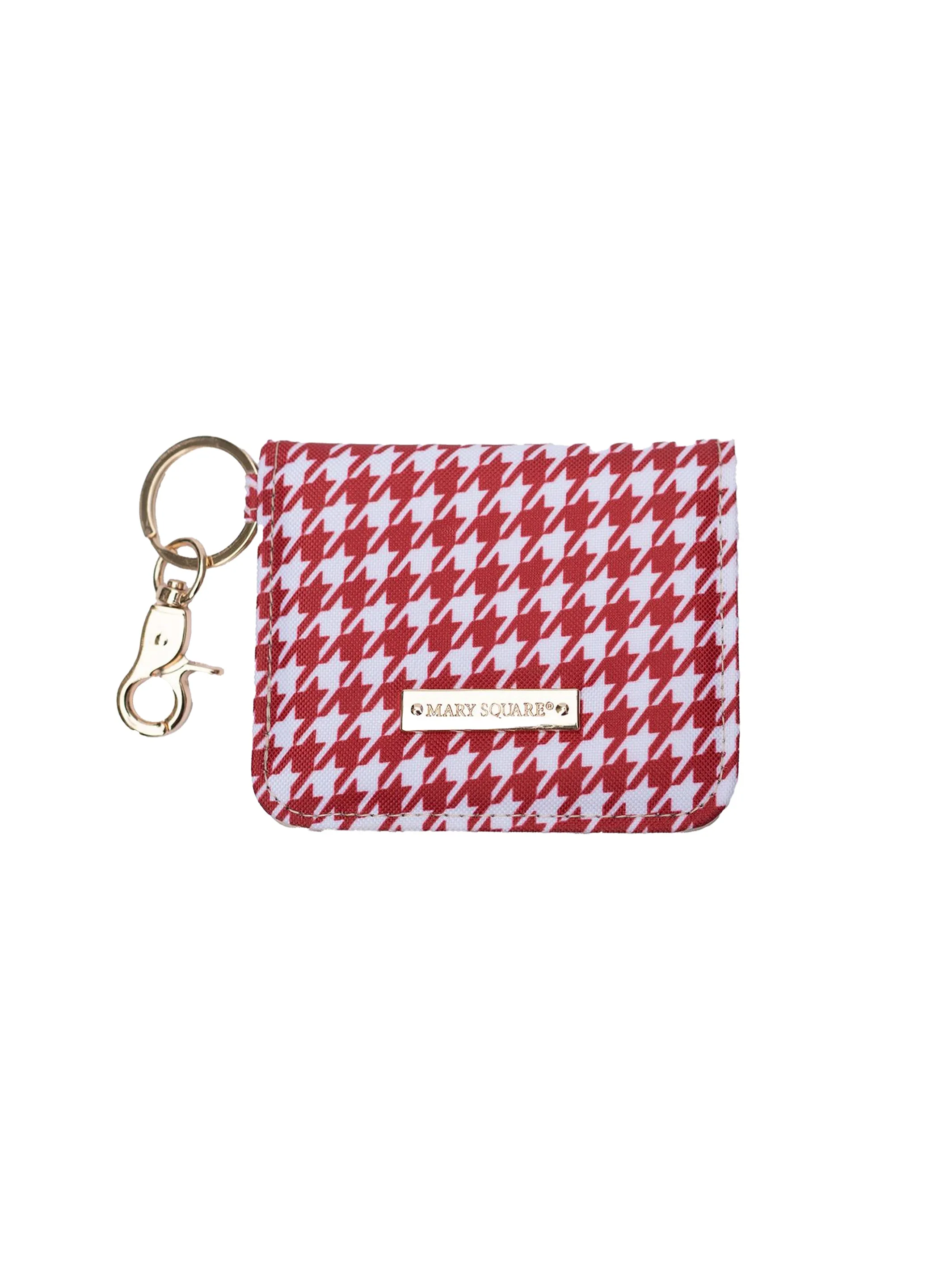 ID Wallet | Houndstooth Crimson   White