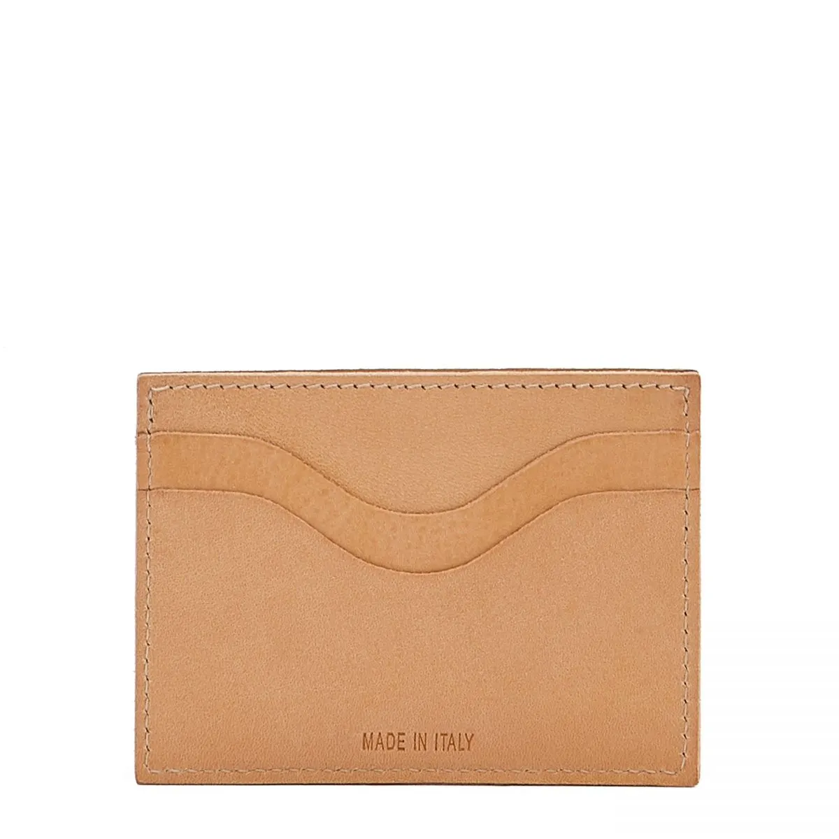 Il Bisonte Natural Tan Slim Leather Card Wallet