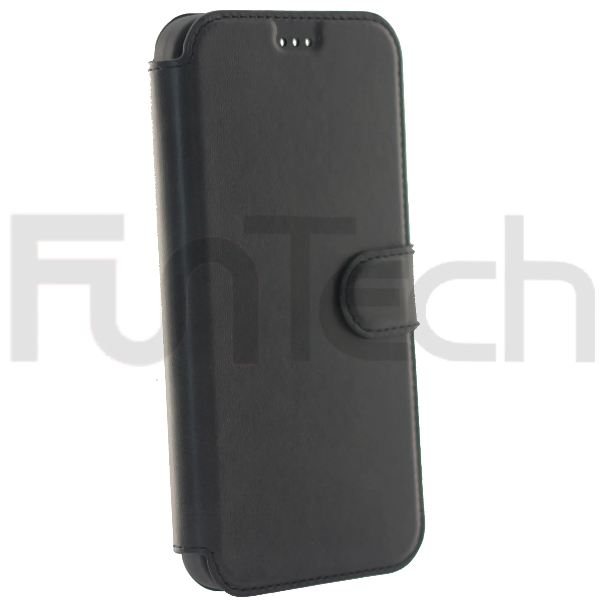 iPhone 13 Case, Leather Wallet Case, Color Black.