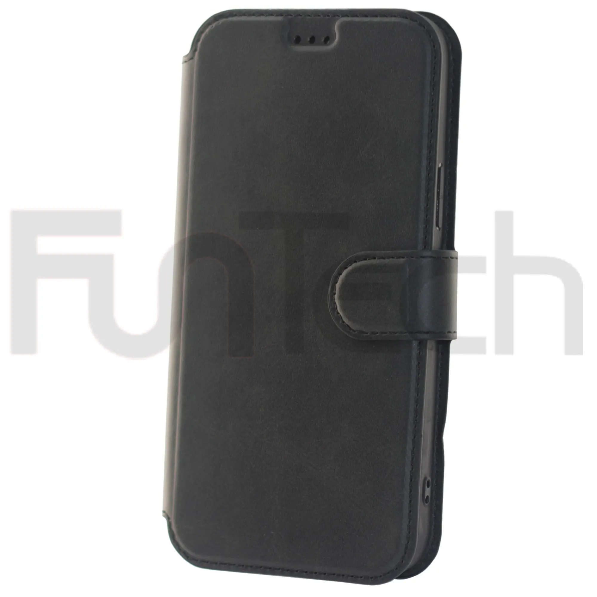 iPhone 13 Case, Leather Wallet Case, Color Black.