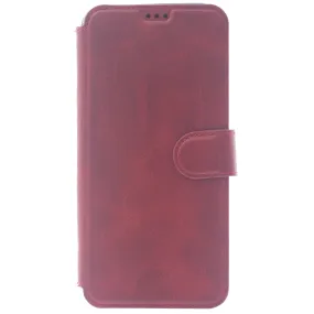 iPhone 13 Mini Case, Leather Wallet Case, Color Red.