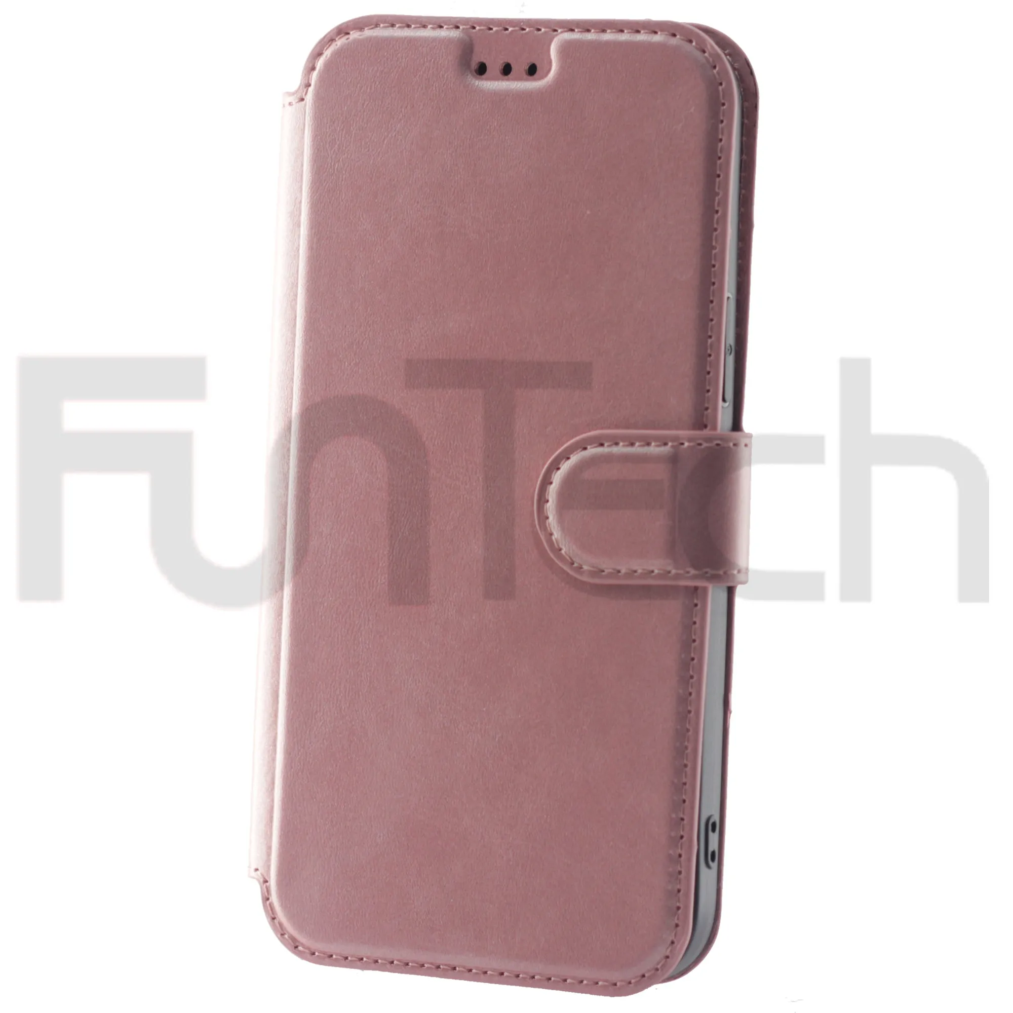 iPhone 13 Pro Max Case, Leather Wallet Case, Color Pink.